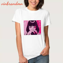 Эстетическая футболка для отдыха, футболка Миа из целлюлозы, футболка из фильма Квентин, женская футболка с коротким рукавом, Готическая уличная одежда, женские футболки 2024 - купить недорого