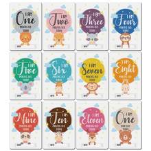 12 Sheet Baby Monthly Milestone Cards Birth to 12 Months Photo Moment Cards Unisex Boys Girls Photo Keepsake Landmark H055 2024 - buy cheap
