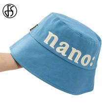 Sombrero de pescador con letras grandes, protector solar japonés coreano, Hip Hop, Color caramelo, azul, amarillo, 2021 2024 - compra barato