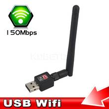 Kebidu 150M USB 2,0 Беспроводная WIFI сетевая карта Ralink MT7601 с поворотная антенна 802,11 B/g/n LAN адаптер для портативных ПК 2024 - купить недорого