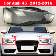 Cubierta de luz delantera para coche, Audi A5 B8.5 cubierta de lámpara de cristal para 2012-2016, cubierta de faro delantero de coche 2024 - compra barato