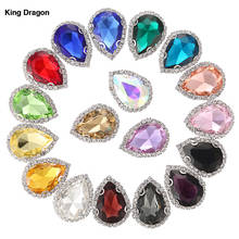 New Arrival King Dragon Water Drop Rhinestone Button Used On Garment Decoration 5PCS/Lot Gold Color HS02 2024 - buy cheap