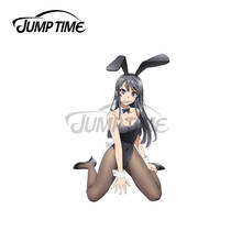 Adesivo de carro 13x6.3cm para mai sakurajima rabbit waifu, adesivo de carro à prova de arranhões, decalque impermeável 2024 - compre barato