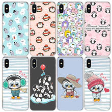 Cartoon penguin Phone Case For Apple Iphone 13 Pro Max 11 12 Mini SE 2020 X XS XR 8 7 Plus 6 6S 5 5S Cover Shell Coque 2024 - buy cheap