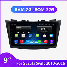 9 inch Android 9.1 2Din Car DVD GPS Navigation Player BT WIFI Car Stereo Radio for Suzuki SWIFT 2011 2012 2013 2014 2015 2016 2024 - buy cheap