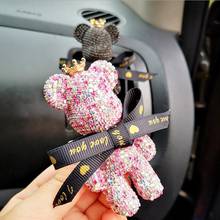 Car perfume aromatherapy cartoon diamond- bear car air conditioning air outlet perfume clip car interior decoration ornament 2024 - buy cheap