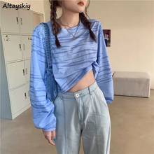 Zebra-striped T-shirts Women Tie Dye Korean Style Chic Trendy Popular Leisure Ins Female Crop Top Ulzzang Simple Streetwear Cozy 2024 - buy cheap