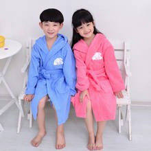 Homewear Kids Cartoon Hooded Robe 100% Cotton Toweling Terry Robe Boy&Girls Winter халат Robe Bathrobe Soft Sleeprobe Kids 2024 - buy cheap