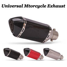 310mm Universal Motorcycle Exhaust Muffler Escape moto With Removeable DB Killer For NC700 PCX125 150 NMAX155 NVX155 R3 R6 MT09 2024 - buy cheap