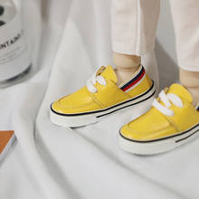 BJD кукла; Обувь желтого цвета; Узором с низким вырезом верха; Мужская обувь на плоской для 1/3 1/4 дядя BJD SD SD13 кукла спортивные Повседневное туфли кукольные аксессуары 2024 - купить недорого