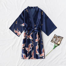 Robe de cetim feminino, moda quente, sexy, robe feminino, kimono, robe para noiva, roupa de dormir, para mulheres, meninas 2024 - compre barato