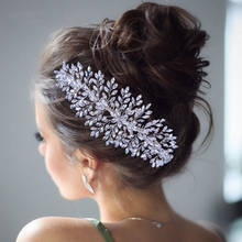 Rhinestone Comb Headband Bride Tiara Wedding Hair Accessories For Women Rhinestone Headband Wedding Accessories Hairband 2024 - buy cheap