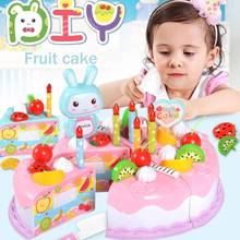 1 Set DIY Cake Toy Kitchen Food Pretend Play Cutting Fruit Birthday Toys for Children Chef Role Education Toys Christmas Gifts 2024 - buy cheap