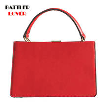 Women Fashion Flaps Handbags Metal Frame Design Black Office Female High Quality Leather Purse Ladies Shoulder Messenger Bags