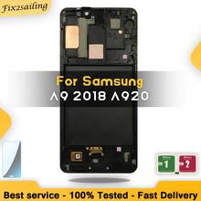 Super amoled lcd para samsung galaxy a9 2018 a920 display lcd touch screen digitador assembléia peças de reposição com quadro 2024 - compre barato