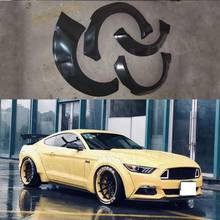 4 pçs carro roda larga sobrancelha arco fender mud flaps mudguards cobre kit corpo para ford mustang coupe 2015-2017 estilo do carro 2024 - compre barato