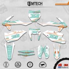 Equipe de Gráficos Fundos Decalques 3 DSMTECH Personalizado M Adesivos Personalizados Para KTM 2017-2019 EXC 2016-2018 SXF 038 2024 - compre barato