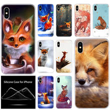 luxury Soft Silicone Phone Case Cute cartoon sad fox for Apple iPhone 11 Pro XS Max X XR 6 6S 7 8 Plus 5 5S SE Fashion Cover 2024 - buy cheap