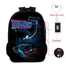 Back To Future Print Female Backpack Women Backpacks College Teenager School Bagpack Travel Bags for Teenage Girls Boys Mochila 2024 - buy cheap