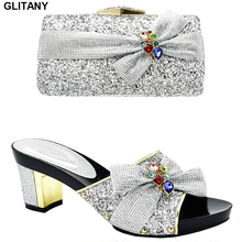 New Arrival Rhinestone Shoe and Bag Set for Party In Women Luxury Women Shoes Nigerian Women Party Shoes with Bag Set High Heels 2024 - buy cheap
