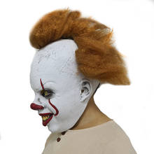 Máscara de It de Stephen King, Pennywise, payaso de terror, Joker, máscara de látex de payaso, accesorios de disfraz de Navidad 2024 - compra barato