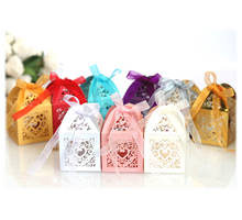 Коробка для конфет Любовь Сердце пустотелая коробка для конфет кекс подарочная упаковка коробки с лентой Baby Shower Свадьба 2024 - купить недорого
