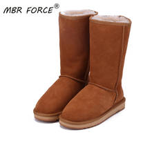 Классические женские ботинки MBR FORCE, зимние ботинки из натуральной кожи с шерстяной подкладкой 2024 - купить недорого