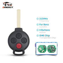 Dandkey-llave de Control remoto para coche, 4 botones, 315Mhz, para Mercedes Benz Smart Fortwo MB Smart 451 ID46, Chip transpondedor 2024 - compra barato