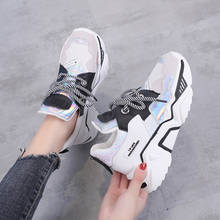 Women Spring Chunky Sneakers Shoes Round Toe Breathable Thick Vulcanize Shoes Ladies Platform Causal Flat Platform Shoes X568 2024 - buy cheap