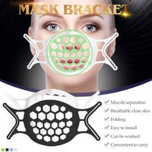 Soporte para mascarilla facial 3D, accesorio para cubrebocas de silicona de grado alimenticio, con válvula transpirable, a la moda 2024 - compra barato