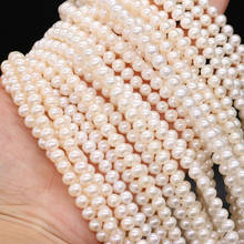 High Quality 5-5.5mm Natural Freshwater Pearl Beads Punch Loose Beads White Rice Shape For DIY Necklace Bracelet Jewelry Making 2024 - buy cheap