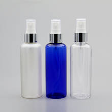 wholesale 30pcs 150ml round cosmetic plastic silver spray bottle 150cc aluminum spray nozzle fine mist pump bottles containers 2024 - buy cheap