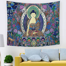 Idol tapiz Buda Guanyin idol tela de fondo de gran tamaño decoración del hogar tapicería de la tela 2024 - compra barato