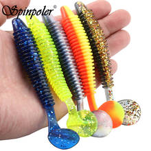 Spinpoler 4,7 "/0,4 oz черви Мягкая приманка Т хвост Swimbait рыболовная приманка искусственная двухцветная силиконовая приманка окунь рыболовный джиг воблер 2024 - купить недорого