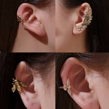 Pendientes de Clip sin perforaciones para mujer, aretes pequeños con forma de U, de hoja de abeja y pájaro pequeño Vintage, Punk, a la moda 2024 - compra barato