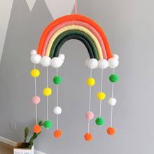 Decoración colgante de arco iris para habitación de niños, decoración de pared colgante de arco iris, accesorios de decoración para habitaciones de niños escandinavos 2024 - compra barato