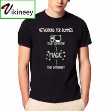Summer Networking For Dummies t shirt Funny Geek Nerd It Computer Gift Programmer Casual new men t shirt boyfriend gift 2024 - buy cheap