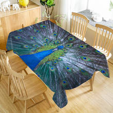 Europe Tablecloth Peacock Dustproof Dinner Table Cloth Rectangular Wedding Decoration Table Cover Home Textiles 2024 - buy cheap
