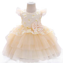 LZH-vestido de bautismo infantil para niñas, ropa de princesa con lazo para pastel, primer año, fiesta de cumpleaños 2024 - compra barato