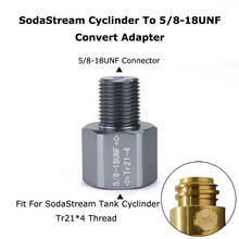 New SodaStream Cylinder To 5/8-18UNF Convert Adapter For Aquarists Aquarium Fish or Homebrew Beer Keg Co2 Tank Regulators 2024 - buy cheap