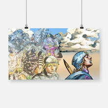 JoJo's Steel Ball Run-póster de personaje de anime, marco de madera enmarcado, lienzo, pintura, de la pared Decoración Arte, estudio, decoración del hogar, impresiones 2024 - compra barato
