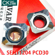 Seht1204 pcd inserção de diamante inserções de trituração cnc mecânico metal torno ferramenta girando indexável seht 1204 para cobre alumínio 2024 - compre barato