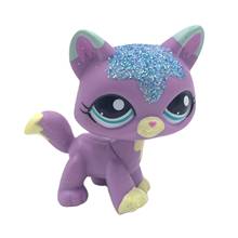 LPS кошка, редкие животные, магазин игрушек #2386, Блестящий Фиолетовый кот, Китти, голубые глаза, настоящая фигурка аниме, игрушки для детей 2024 - купить недорого