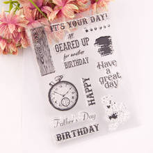 Birthday Clock Clear Stamps Silicone Seal for DIY Scrapbooking Card Rubber Stamps Making Photo Album Handemade Crafts New Stamps 2024 - buy cheap