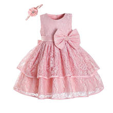 Платье для маленьких девочек, платья для новорожденных принцесс для малышей, платье на первый 1-й день рождения, пасхальный карнавальный костюм, платье для вечерние НКИ младенца 2024 - купить недорого