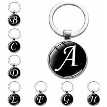 26 English Letters Time Gem Pendant Key Pendant Metal Alloy Keychain Gift 2024 - buy cheap