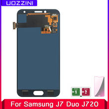 Display lcd, tela sensível ao toque, 2 peças, 5.5 polegadas, para samsung galaxy j7, duo, j720, j720f 2024 - compre barato