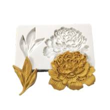 ¡Nuevo! molde de silicona con diseño de flor de azúcar, herramienta de decoración de pasteles, galletas de chocolate, fondant, utensilios de cocina para hornear DIY, Peony K518 2024 - compra barato