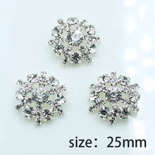 5pcs 25mm round creative rhinestone metal sewing buttons hat embellishment clothing decoration buttons DIY jewelry accessories 2024 - buy cheap