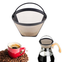 Coffee Maker Accessories Stainless Steel Reusable Cone-Style Kitchen Gadgets Coffee Filter Handmade Kitchenware 1 Pcs 2024 - buy cheap